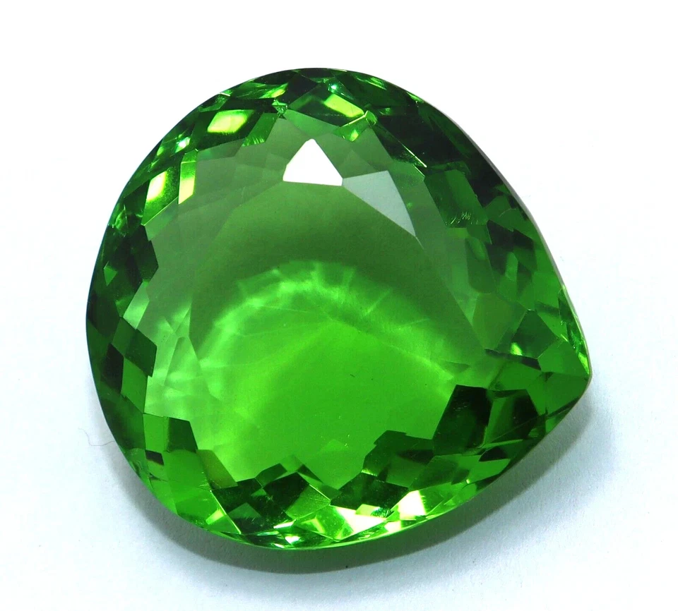 Piedras preciosas sueltas de topacio verde corte pera brasileño natural certificado AGL Foto 3 de 4