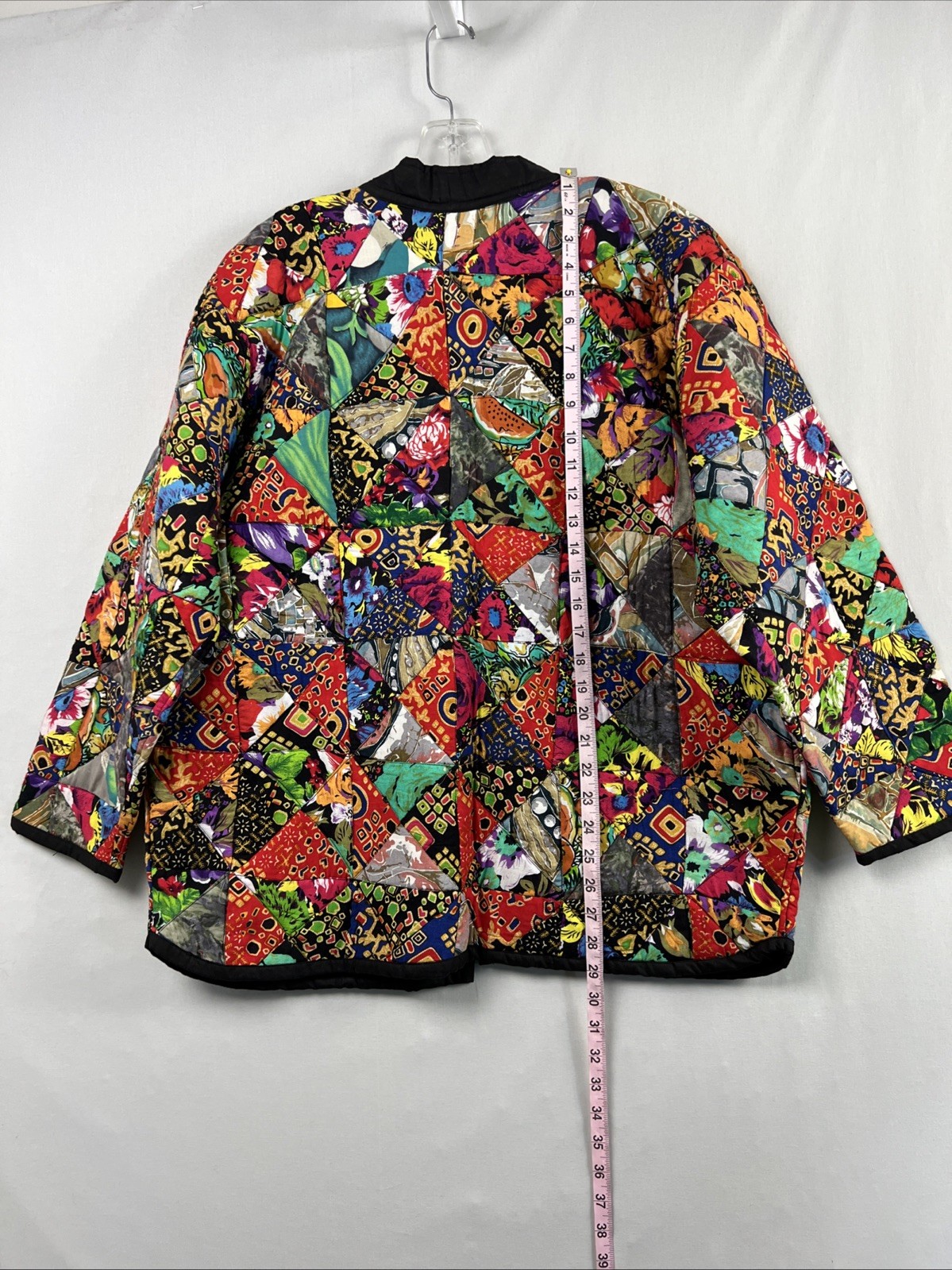 Patchwork Jacket Colorful Abstract Art Statement … - image 6