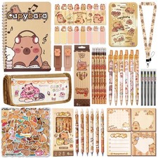12PCS Capybara Supplies set，Cute Supplies ballpoint pens notebooks, pencil cs...
