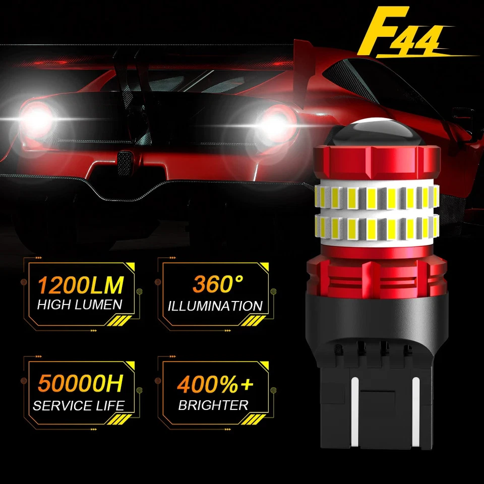 2PCS T20 W21W 7443 W21 5W SRCK LED Brake 5W Led Canbus Reverse Lights - Image 2 of 4