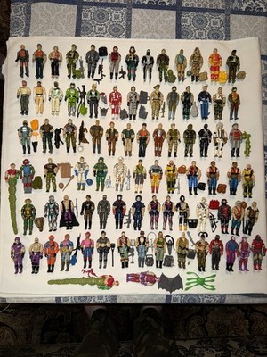 Vintage G.I. Joe Figures Lot.  80+ G.I. Joe &Cobra. Weapons And Accessories. ￼