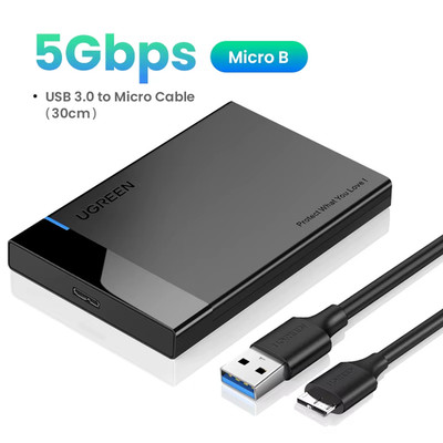 UGREEN HDD Case 2.5'' SATA to USB 3.0 Hard Drive Enclosure for SSD Disk HDD Box 