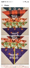 Dog Pet Neckerchiefs Bandanas Cute Halloween Prints Set of 5 Triangular 24 12"
