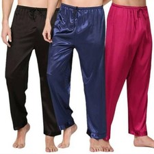 Mens Silky Satin Pajamas Pants
