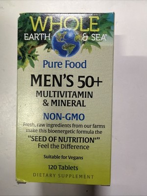 Whole Earth & Sea Men's 50+ Multivitamin & Mineral 120 tablets 5/28