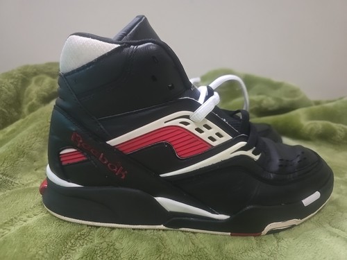 Reebok Pump Twilight Zone Black Red White Mens Size 11.5 Basketball Sneakers