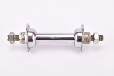 NOS Wagner (Moped?!) chrome plated steel small flange Front Hub 9.5mm solid axle