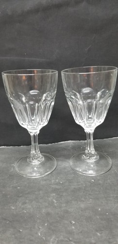 2 CRISTAL D'ARQUES DURAND/ARCOROC - FRANCE CLEAR PETALE WINE GLASSES GOBLETS 7   - Picture 1 of 4