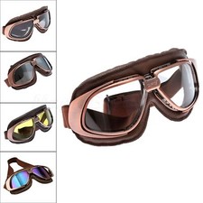 Anti Dust Wind UV Helmet Goggles Motorcycle Copper Frame  Pilot Eyewear