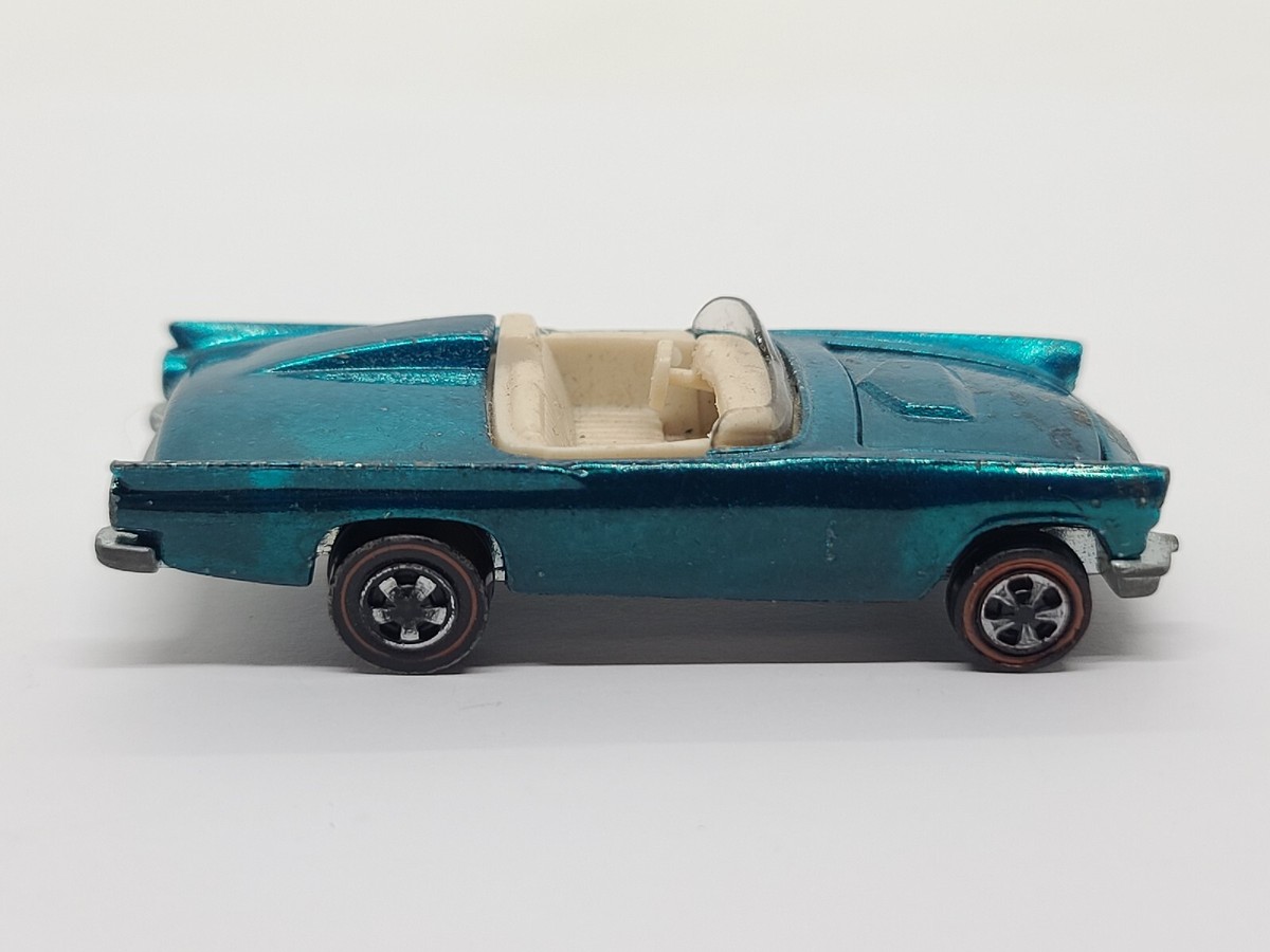 Vintage 1968 Mattel HOT WHEELS Redline 57 Bird TW Rare Aqua Teal