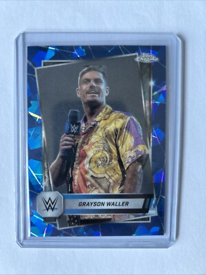 2025 Topps Chrome Sapphire WWE Blue #13 Grayson Waller 