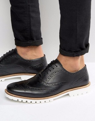 black shoes with white sole