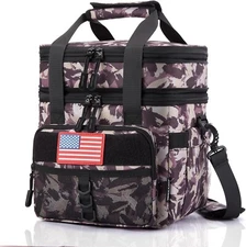 JOYHILL Tactical Lunch Box for Men Women Double Deck Insulate Mulberry Camo 18L