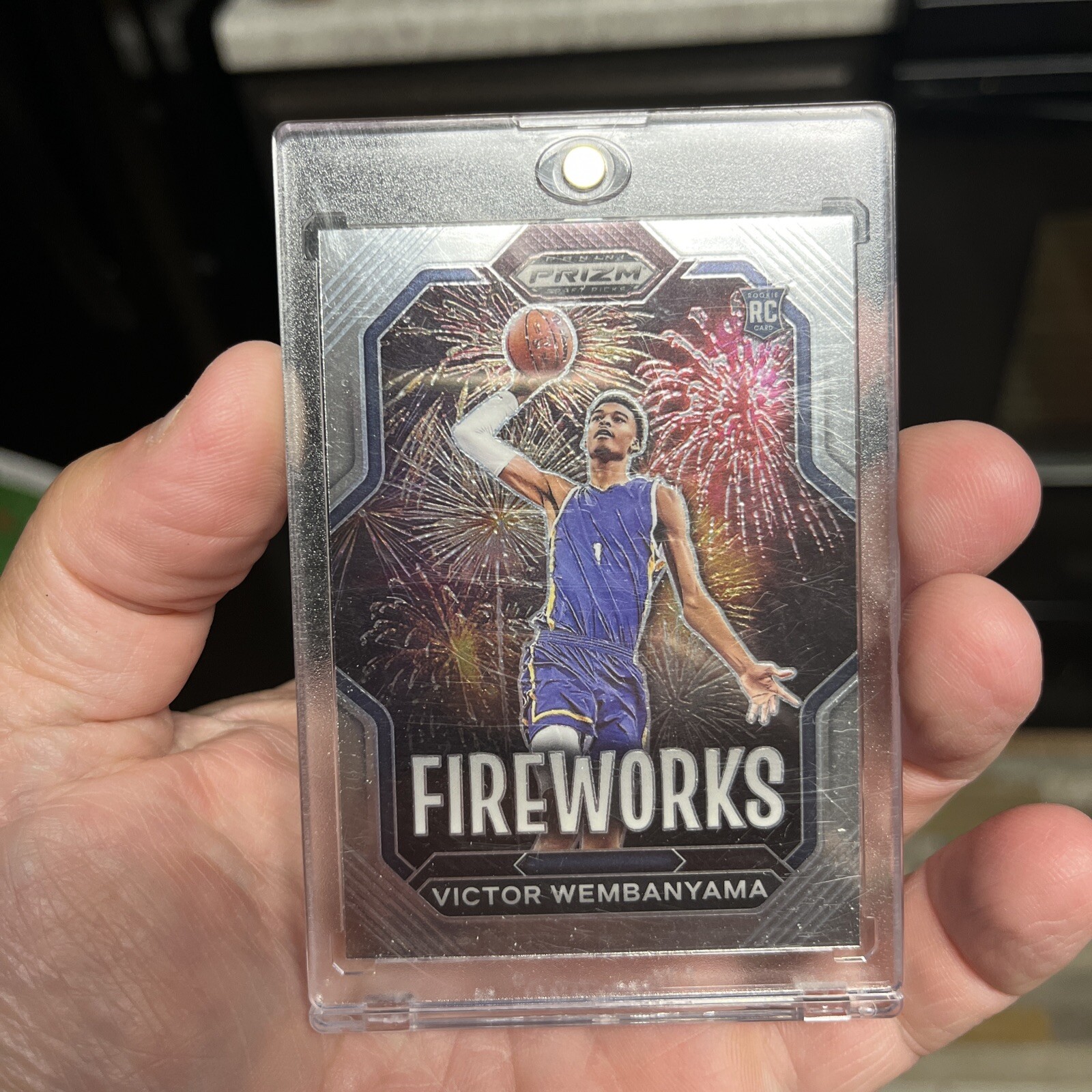 2023-24 Prizm Draft Picks Victor Wembanyama Rookie RC Fireworks Silver Prizm