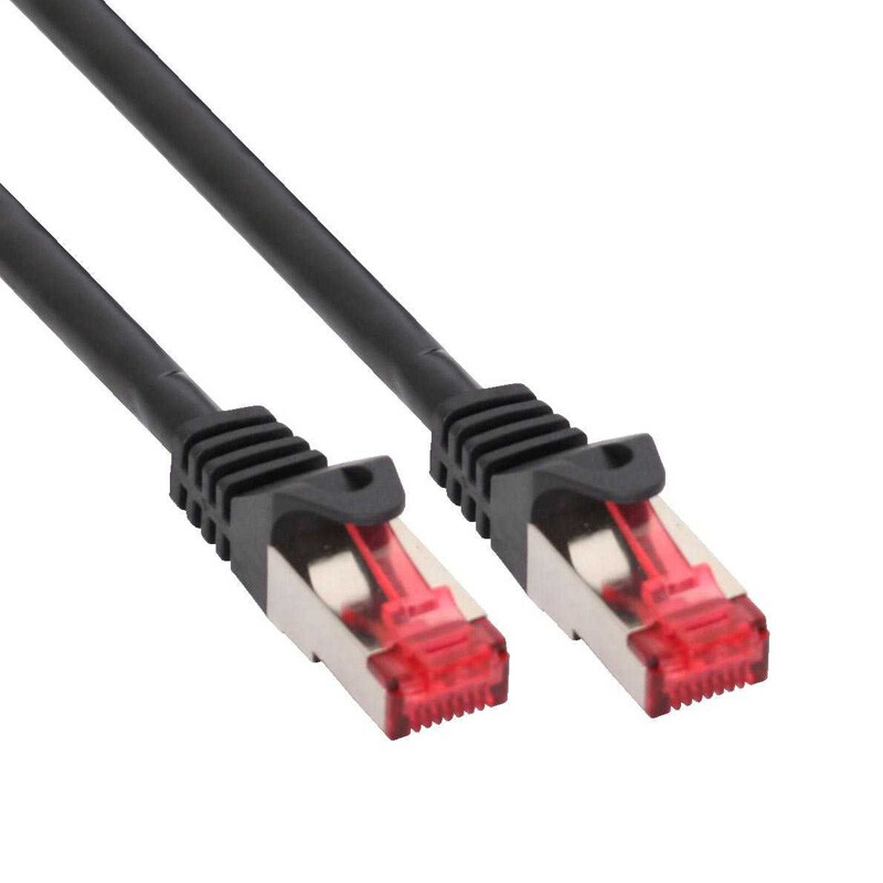 Patchkabel schwarz 1 метр S/FTP (PiMF) RJ45 Stecker Gigabit tauglich