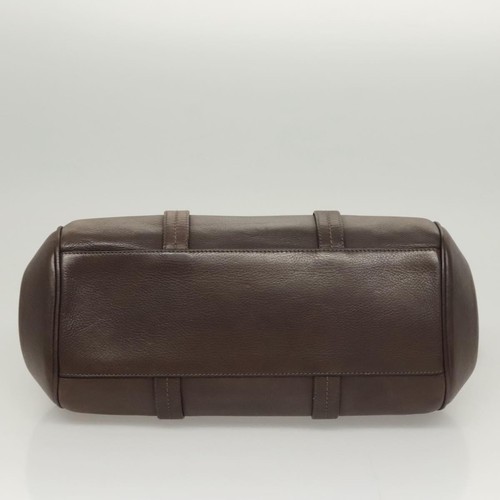 BALLY Hand Bag Leather Dark Brown Auth BA1760 - Picture 5 of 24