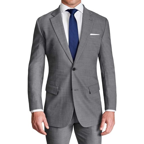 Men's Suits Slim Fit Notch Lapel Formal Business Office Single Breasted 2 Piece - Picture 5 of 22