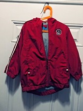 The Children's Place Kids Boys Girls Lined Jacket Hooded Coat Sz 4 Red