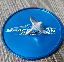 Spacecoast Precision Tru-Billet Silver Spinning Top