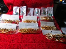 FASHION EARRINGS WHOLESALE LOT OF 48 NEW HOOP  DANGLING PIERCED ERS LOT JN 360