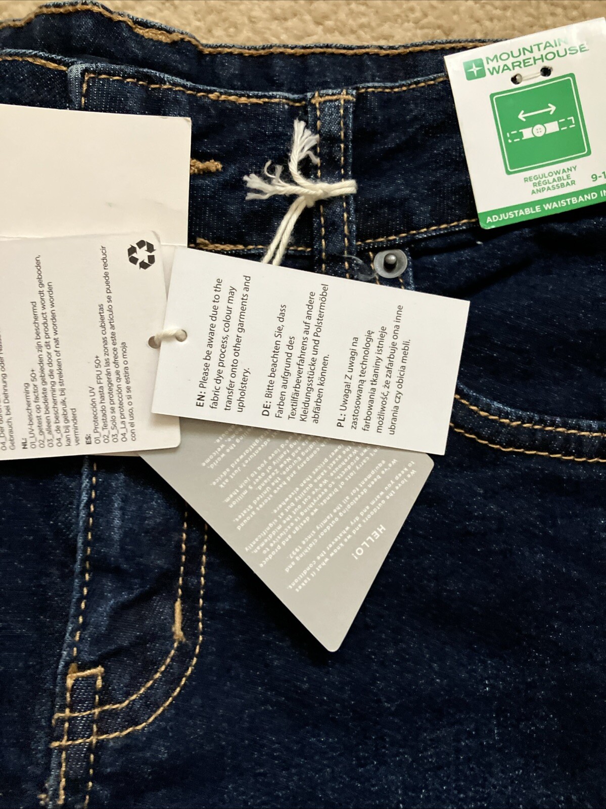 Boys! Mountain Warehouse Blue Denim Shorts Age 9-10 Years RRP £19.99 Adjustable- image 8