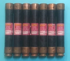 USED BUSSMAN FUSETRON FRS-R-2 8/10 AMP & 1 1/4 AMP  RK5 FUSE (LOT OF 7) Liebert