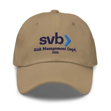 SVB Silicon Valley Bank Risk Management Hat (Embroidered Dad hat)