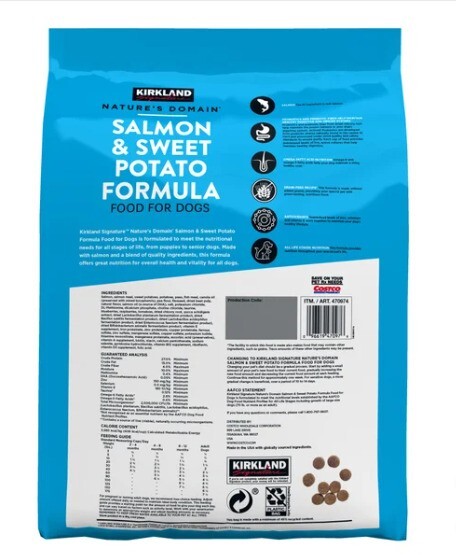 Kirkland Nature's Domain Dog Food Salmon & Sweet Potato Grain-Free 25 lbs Dry