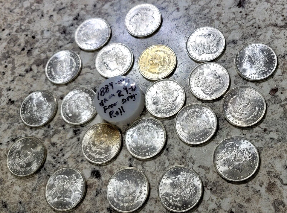 BU ROLL 1884 o/o $1 Morgan Silver Dollars High Grade, ALL ORIG. VAM-29-B 👀VIDEO - Image 4 of 4