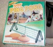 Vintage NERF Ping Pong Parker Brothers Model #0304 Official Table Game 1987