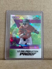 Trent Caraway 2024 Leaf Vivid Baseball 1/1 Pre Production Proof
