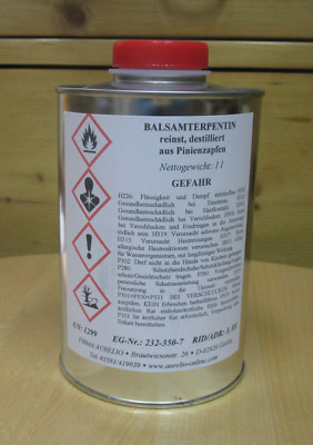 1l BALSAMTERPENTIN REIN AUS PINIENZAPFEN, TERPENTINÖL, BALSAMTERPENTINÖL