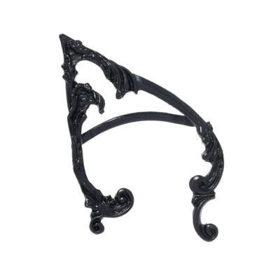 Arboreus Elf Fairy Ear Wrap Cuff Black Color Metal Post Insertion Left Ear New