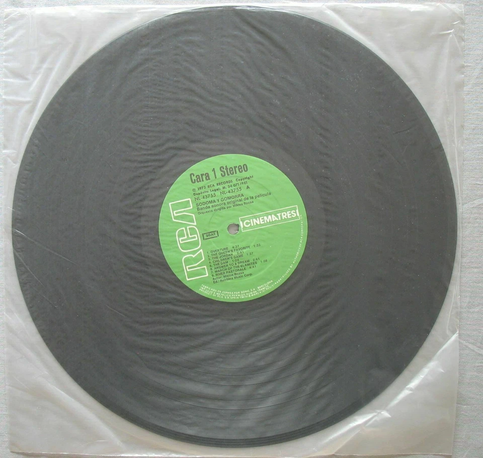 OST038) Sodom And Gomorrha Sodoma Gomorra Spanish LP Rozsa Rca NL-43755 - Image 3 of 3