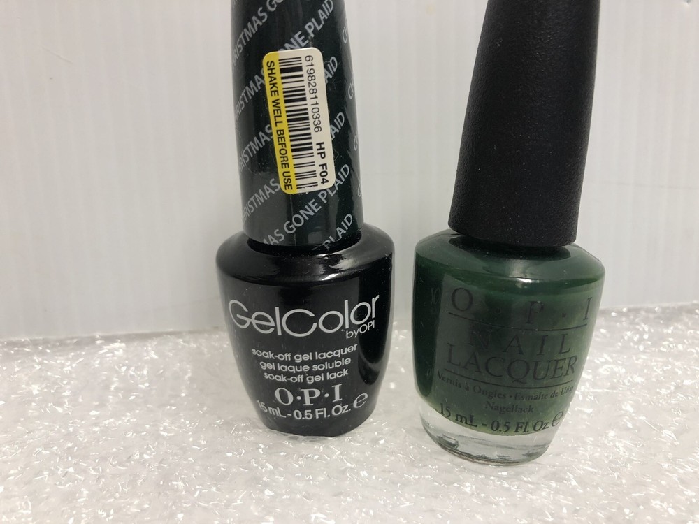 OPI GELCOLOR + MATCHING GEL POLISH CHRISTMAS GONE PLAID (HP F04 /HR F04)