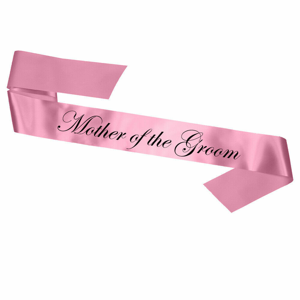 Satin Mother of the Groom Sash in Powder Pink Hen Party Night Do Sashes Gift