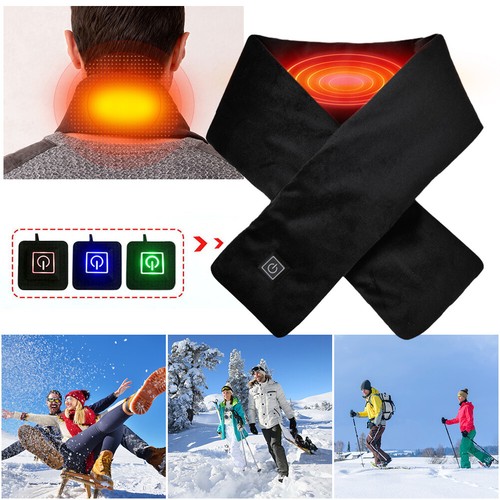Electric Heated Scarf Cold-Proof Neck Heating Pad Soft for Winter (Black) - Picture 2 of 10