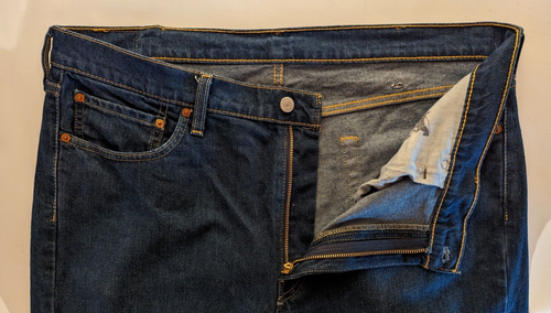 Men's Levi's 514 Straight Stretch Blue Jeans Size 40" Leg 32" - Picture 3 of 11