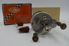 Vintage PFLUEGER NOBBY Mark No. 1963 Fishing Reel - w/ Shakespeare Box