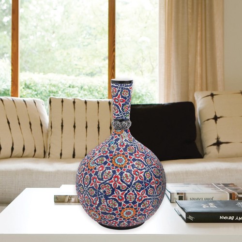 Vaso in ceramica fatto a mano, vaso in ceramica mosaico persiano, vaso per arredamento soggiorno - Foto 6 di 6