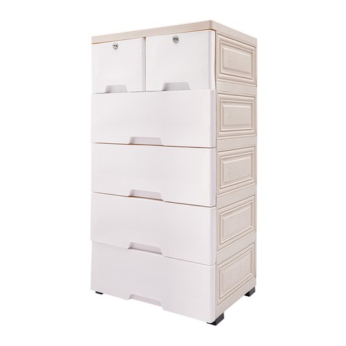Cómoda organizadora de cajón de plástico con 6 cajones para dormitorio - Imagen 4 de 26