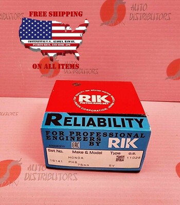 75mm STD BORE JAPAN RIKEN PISTON RINGS For Honda D16Y7 D16Y8 ONLY