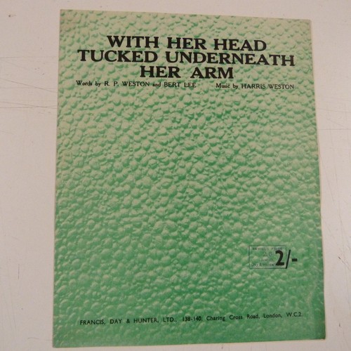 song sheet WITH HER HEAD TUCKED UNDERNEATH HER ARM Harris Weston 1934