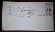 FRANK L. ANDERS  Philippine-American War Medal of Honor Recipient Signed FDC 