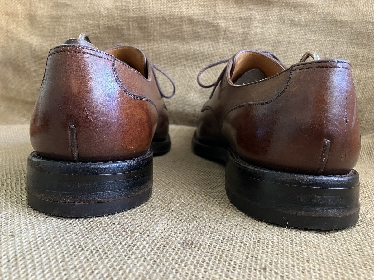 J.M. WESTON 641 Men's Brown Leather Golf Derby Shoes Size UK J.M. WESTON 641 Men's Brown Leather Golf Derby Shoes Size UK