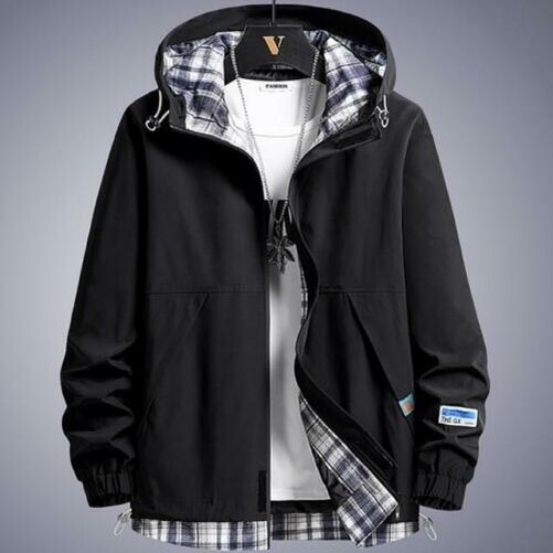 ARC'TERYX Uomo con Cappuccio Giacca a Vento Plaid Fodera