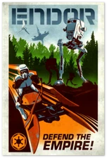 Star Wars Poster - Endor Defend the Empire - Propaganda Posters