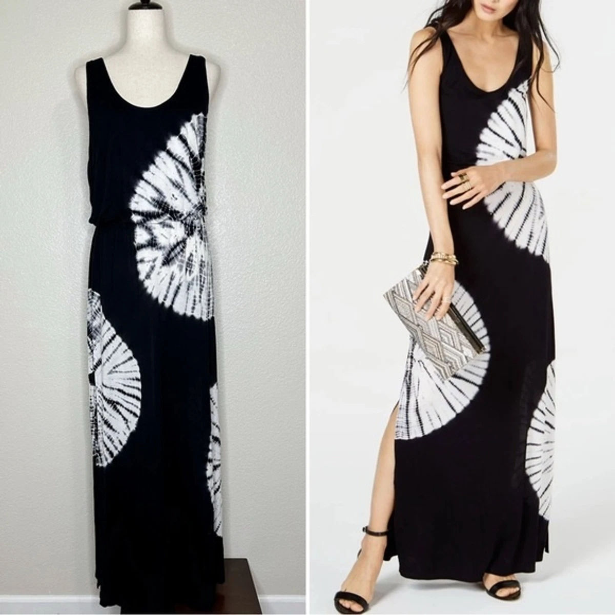 Inc tie outlet dye maxi dress