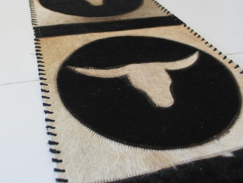 Cowhide Table Runners long horn - 84 inches- Cowhide Table Runners - Picture 3 of 3
