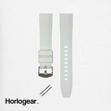 WHITE Rubber Watch Strap Band for Omega Swatch Speedmaster MoonSwatch Moonwatch